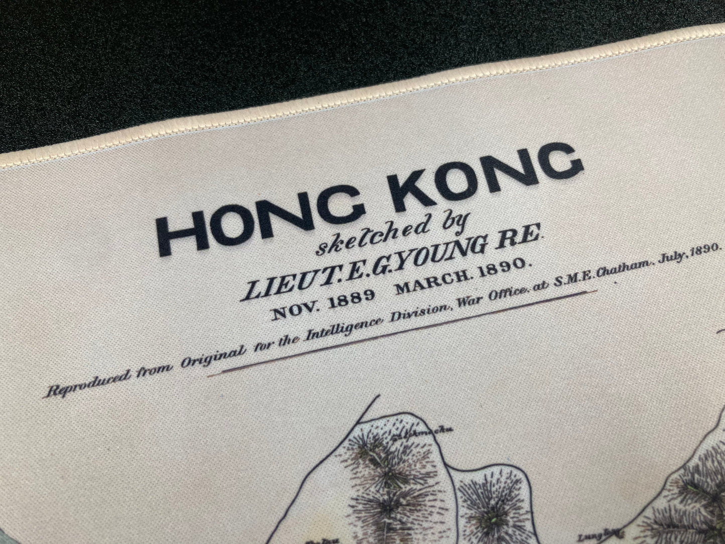 1890 Hong Kong Island , Kowloon and New Territories Remake Map Mouse Pad   