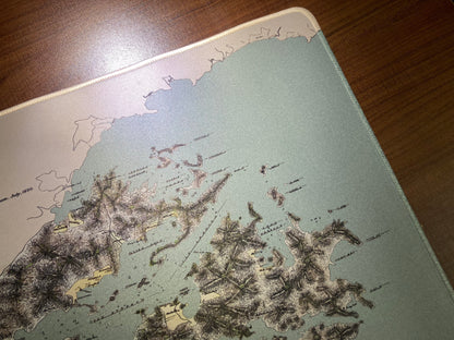 1890 Hong Kong Island , Kowloon and New Territories Remake Map Mouse Pad   