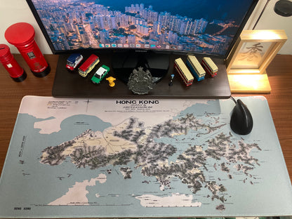 1890 Hong Kong Island , Kowloon and New Territories Remake Map Mouse Pad   