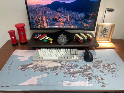 1890 Hong Kong Island , Kowloon and New Territories Remake Map Mouse Pad   